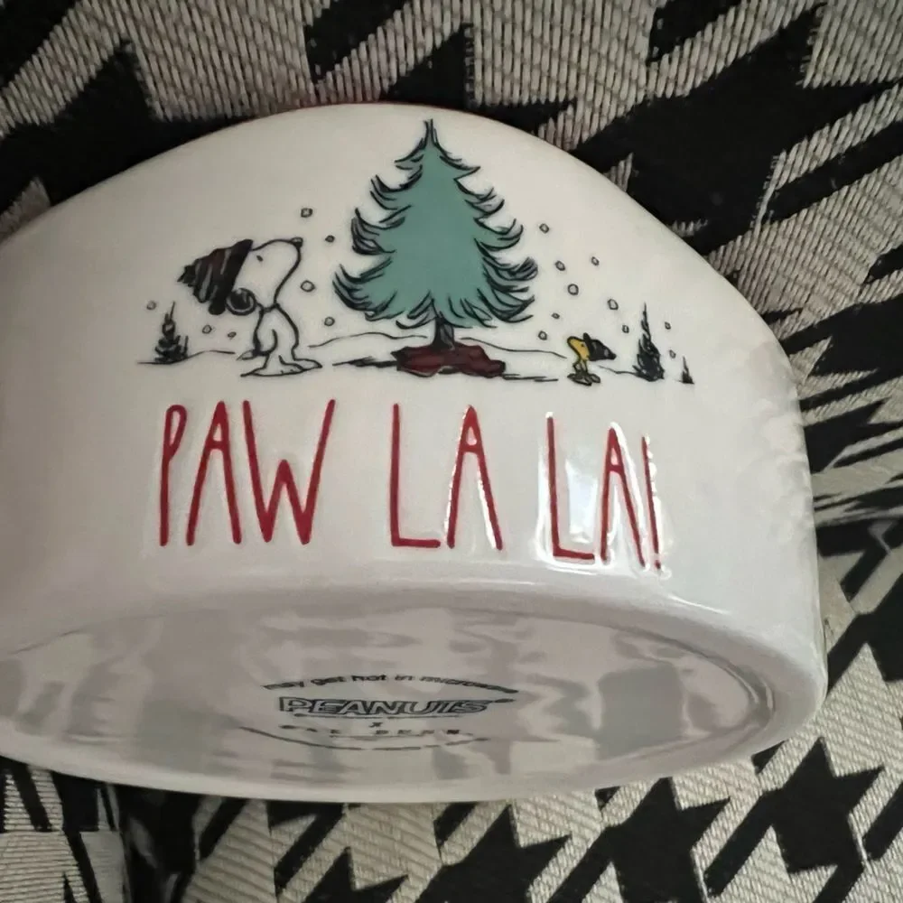 Peanuts x Rae Dunn Paw La La Pet Bowls- Set of 2